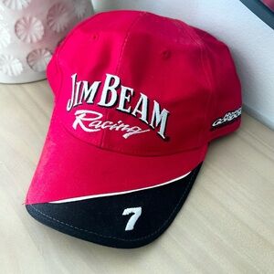 Jim Beam Style Master Racing Red Cap Hat Robby Gordon NASCAR 7